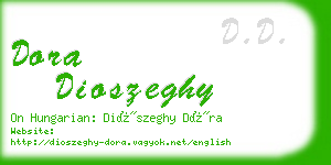 dora dioszeghy business card